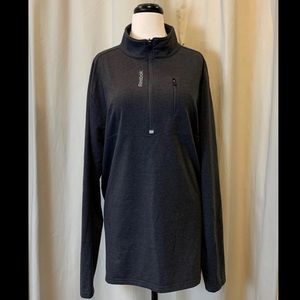 XL Dk Grey Reebok Zip up Athlesuire Active Top